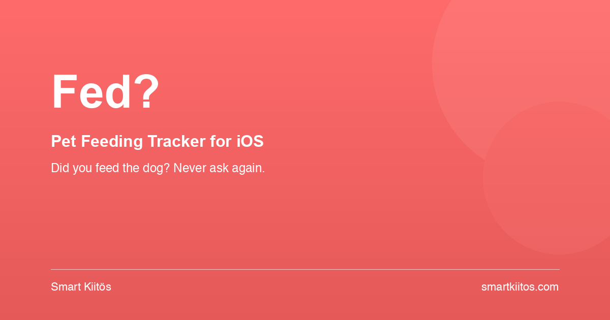 Fed? — pet feeding tracker