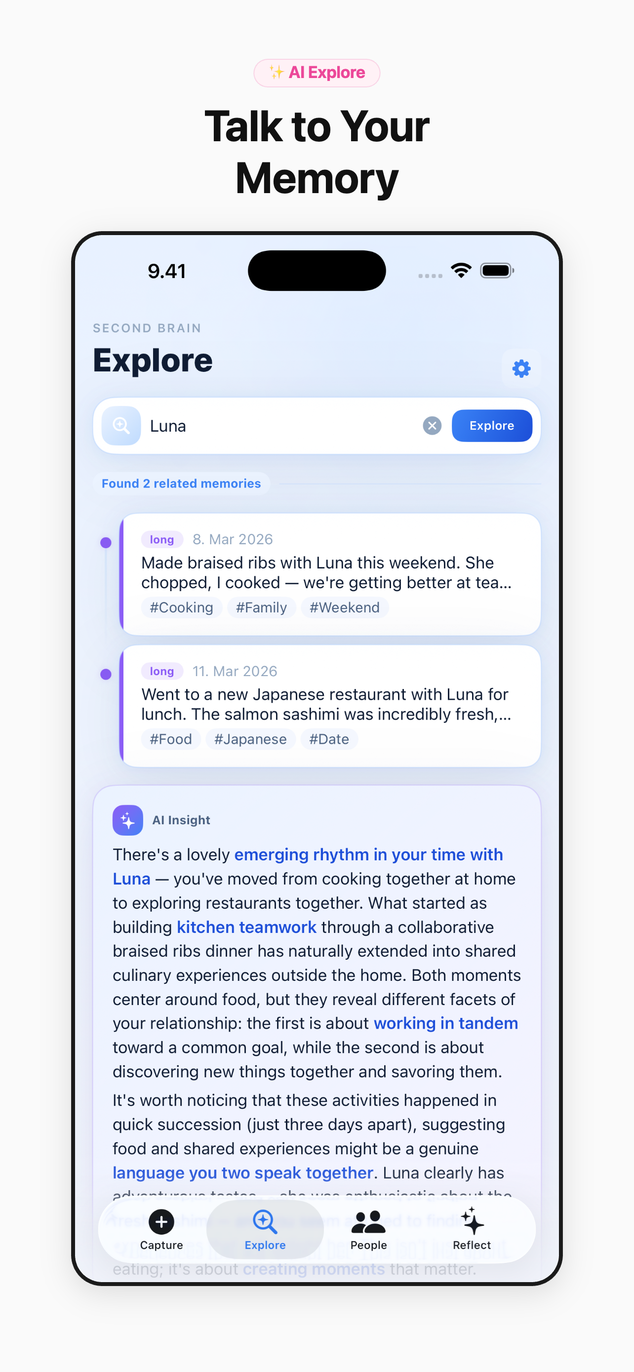 AI Explore — talk to your memory